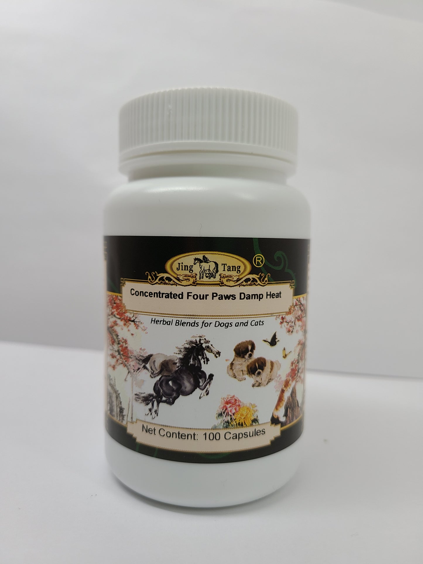 Jing Tang Herbals :Concentrated Four Paws Damp Heat 0.5g capsule (100 capsule bottle)