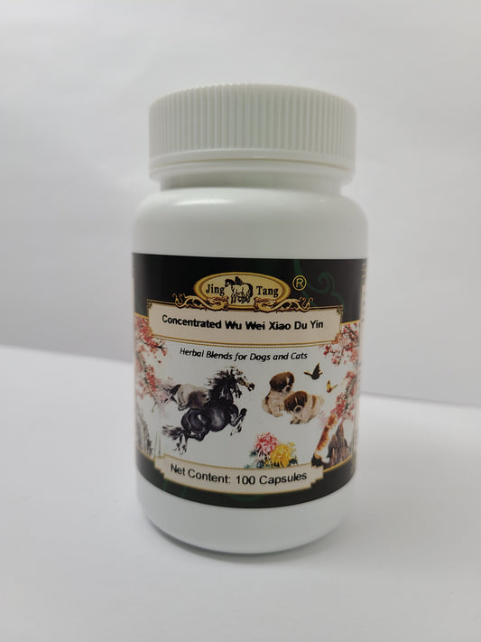 Jing Tang Herbals: Concentrated Wu Wei Xiao Du Yin 0.5g capsule (100 capsule bottle)